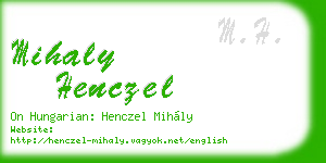 mihaly henczel business card