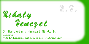 mihaly henczel business card